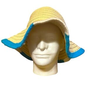 Vince Camuto Floppy Straw & Embroidered Sun Hat